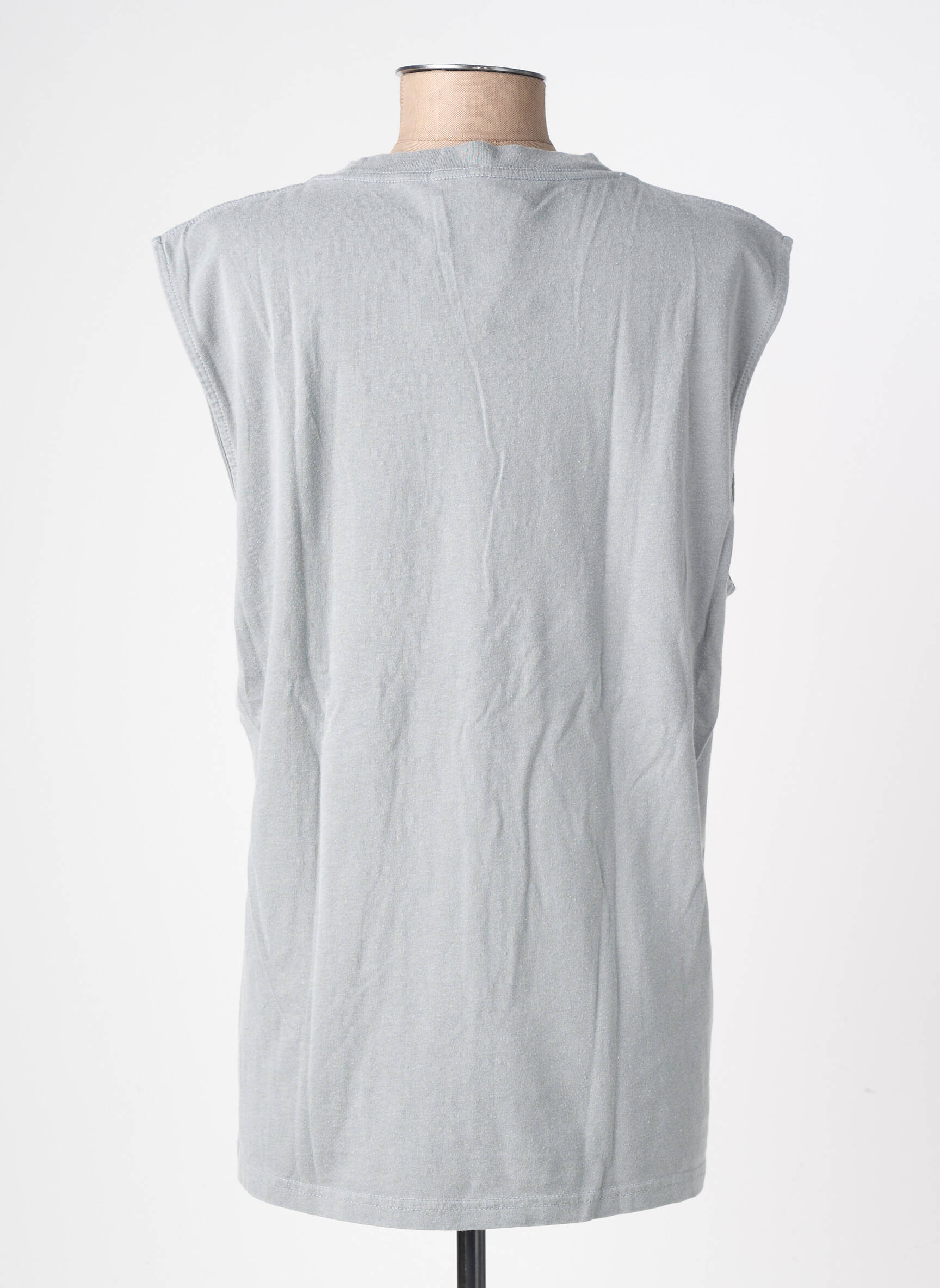 Débardeur coupe droite sans manche gris NEWTONE femme