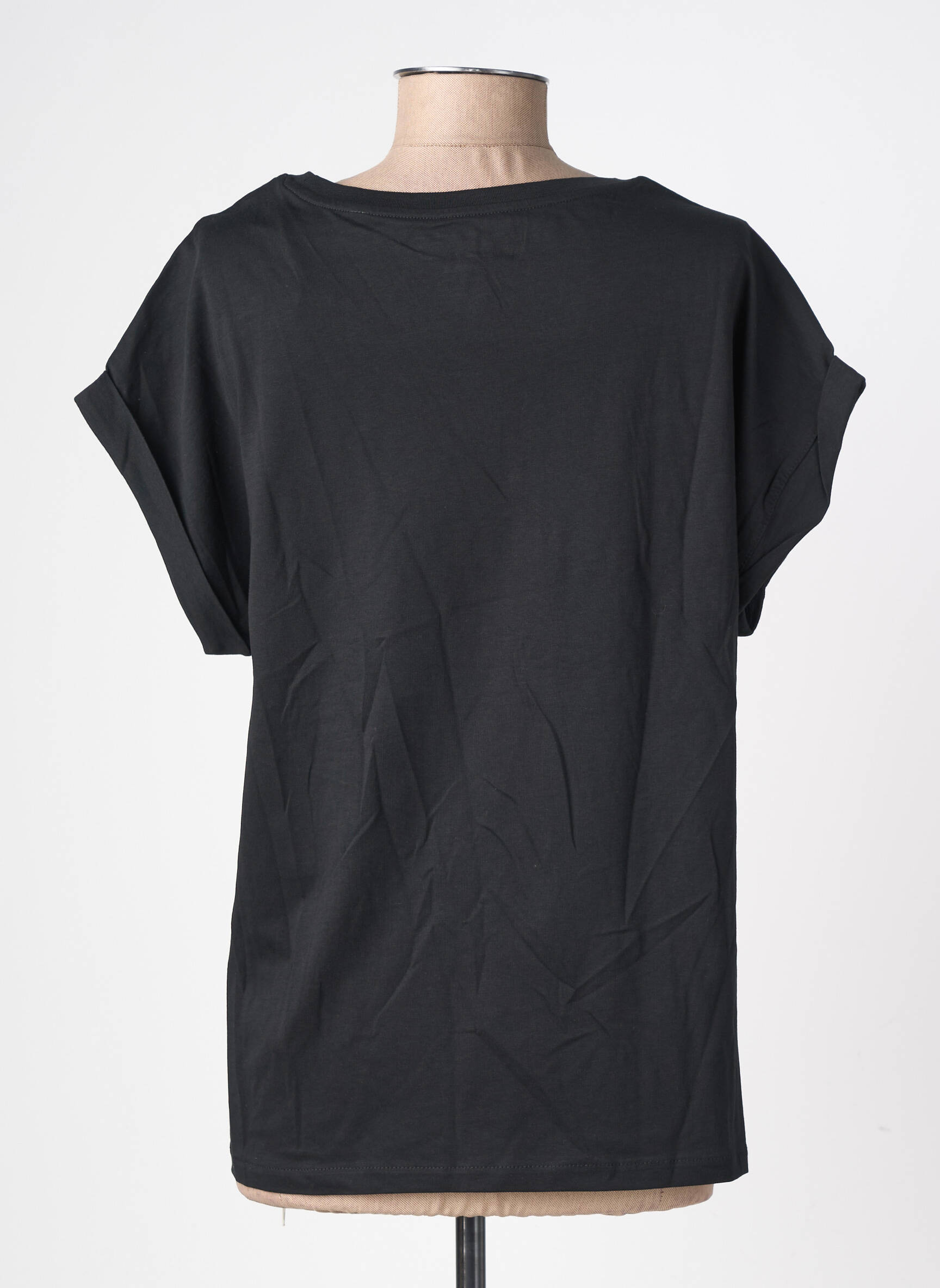 T-shirt coupe droite manches courtes noir NEWTONE femme