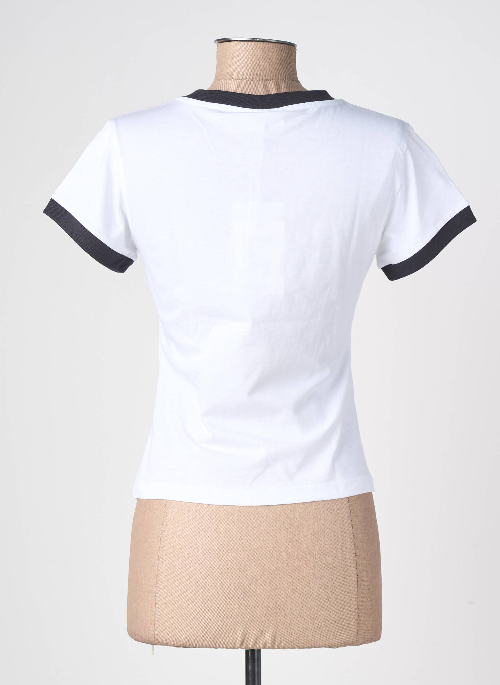 T-shirt coupe droite manches courtes blanc GANNI femme