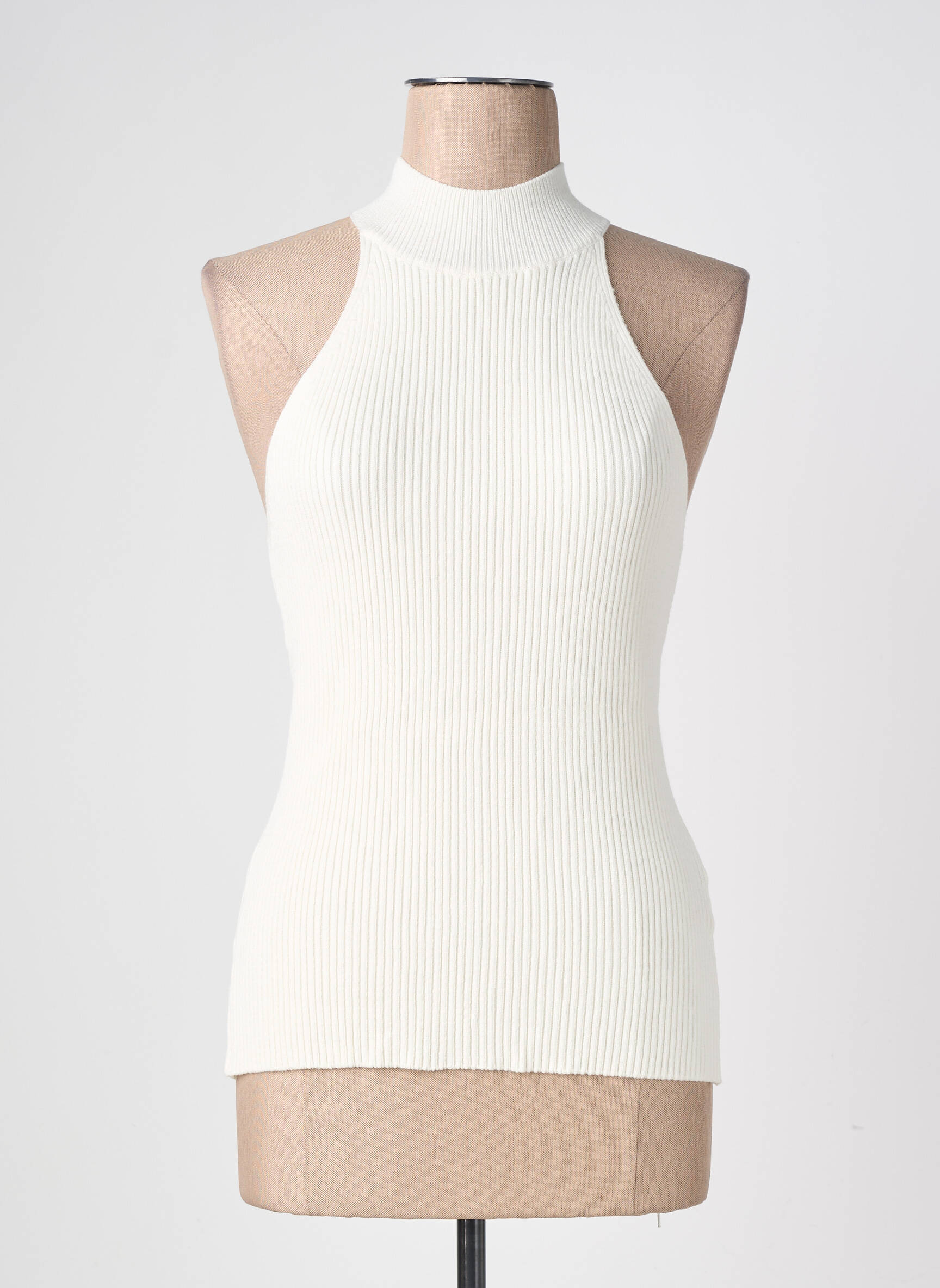 Débardeur coupe droite sans manche blanc ROUJE femme