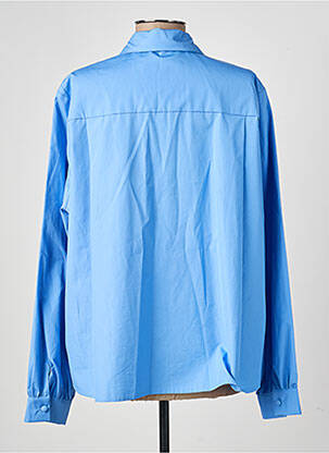 Chemisier coupe droite manches longues bleu ANDREA LEV femme