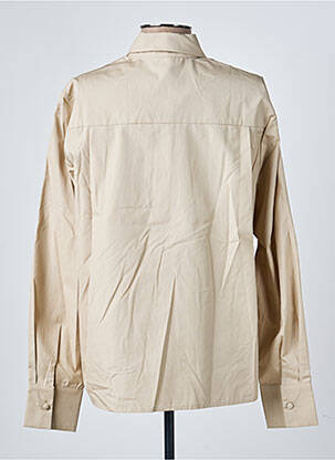 Chemisier coupe droite manches longues beige ANDREA LEV femme