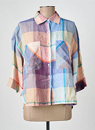 Chemisier tissage crêpe manches 3/4 orange BARBOUR femme