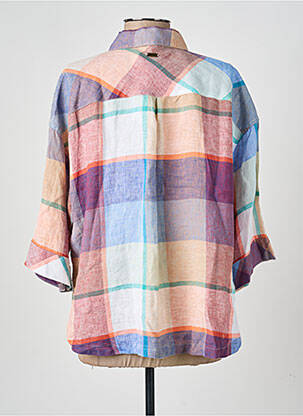 Chemisier tissage crêpe manches 3/4 orange BARBOUR femme