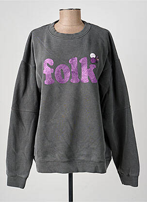 Sweat-shirt stretch manches longues gris NEWTONE femme