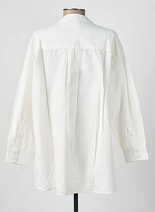 Tunique manches longues fermeture boutonnée sur le devant beige ANNE MI femme
