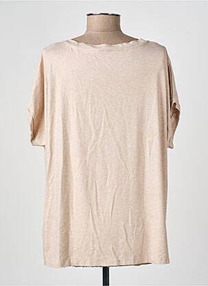 T-shirt col v manches courtes rose MAJESTIC FILATURES femme