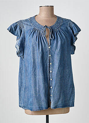 Chemisier manches courtes manches courtes bleu RAILS femme