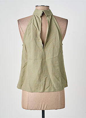 Top coupe cintrée sans manche vert SAMSOE & SAMSOE femme