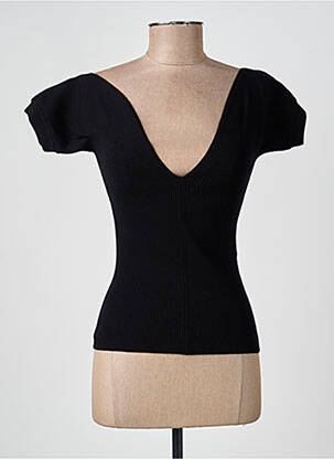 Top stretch manches courtes noir VANESSA BRUNO femme