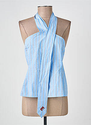 Top col carré fines bretelles bleu ESSENTIEL ANTWERP femme