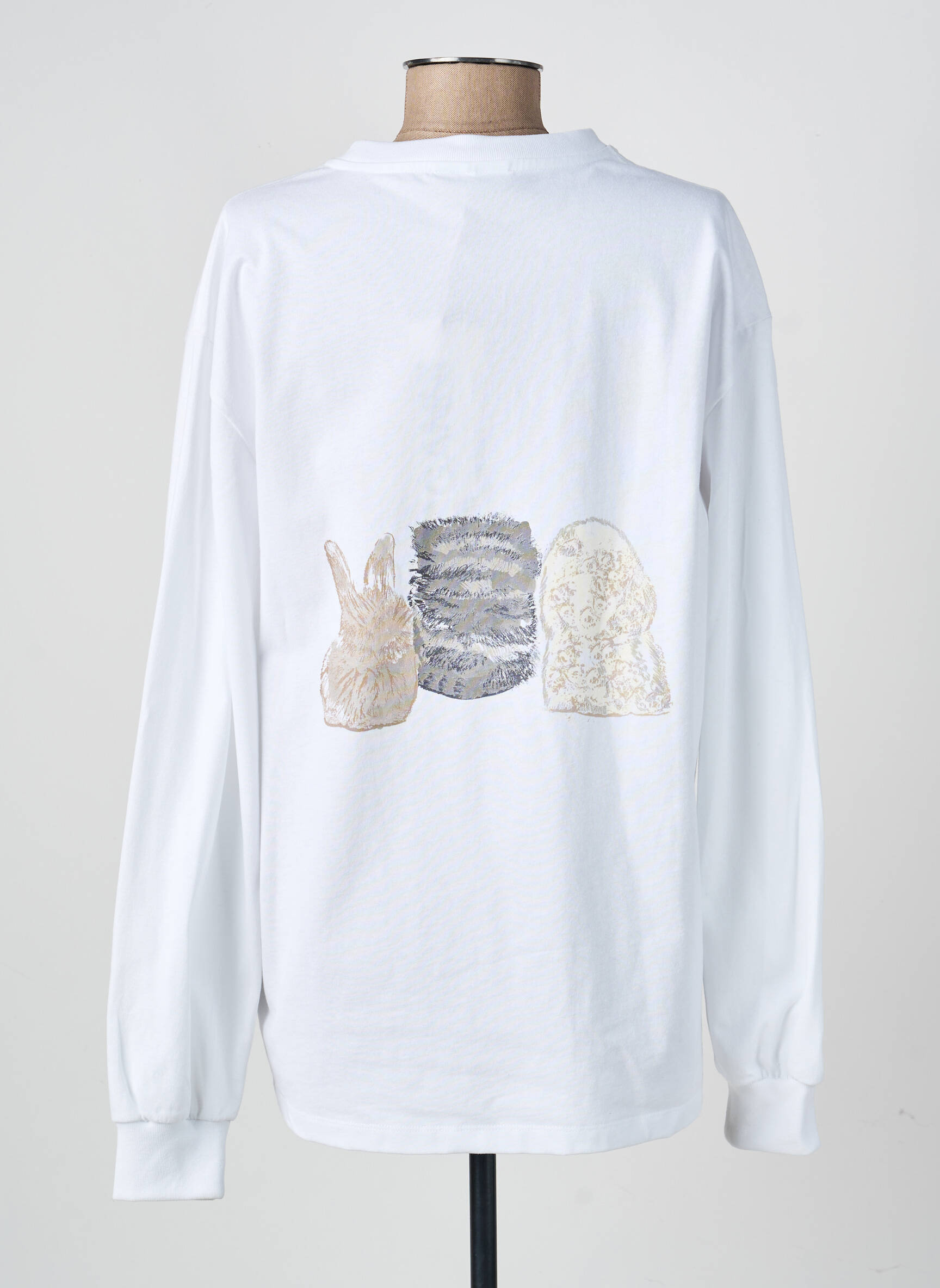 T-shirt manches longues manches longues blanc GANNI femme