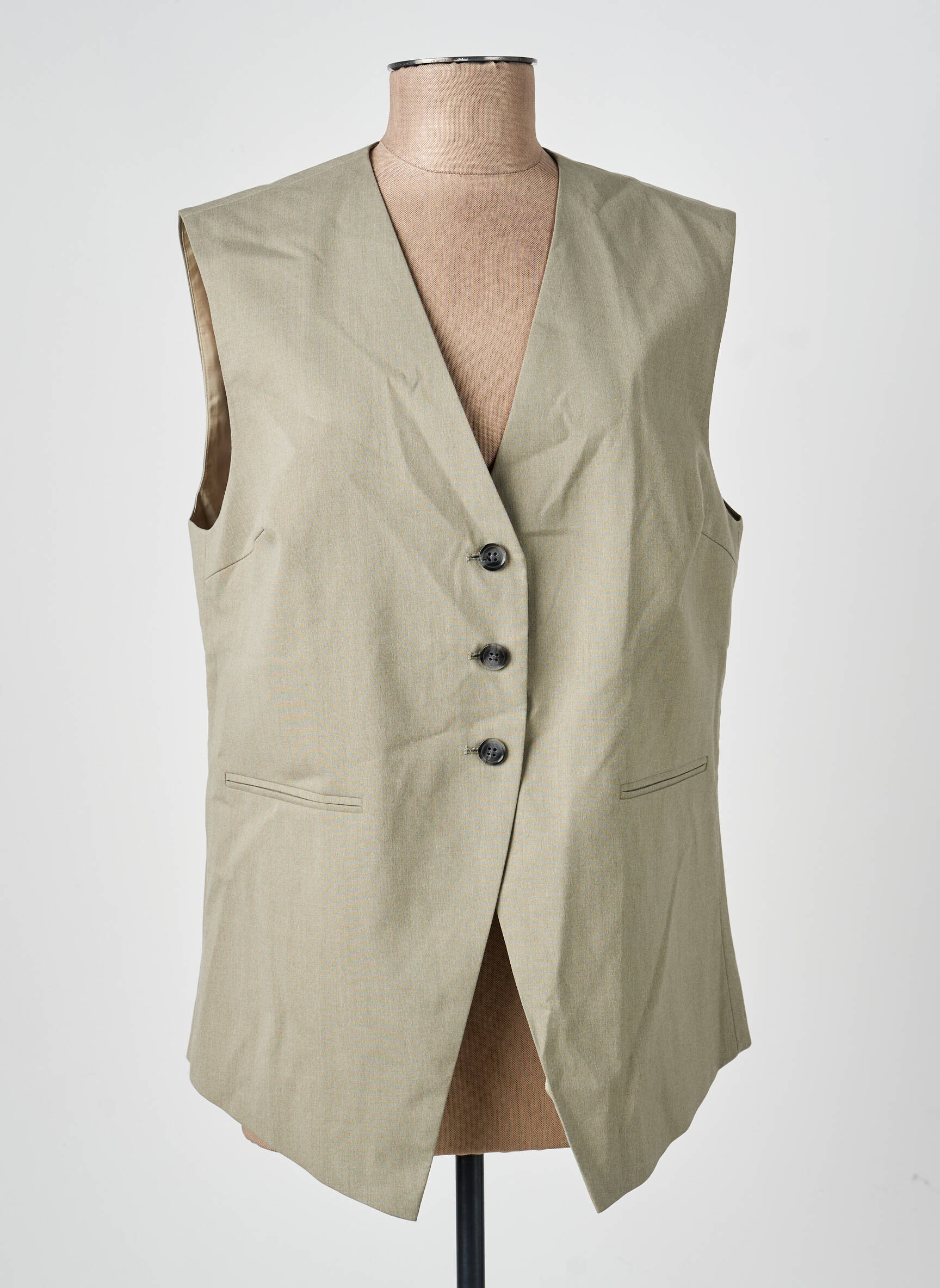 Gilet sans manche poches vert SAMSOE & SAMSOE femme