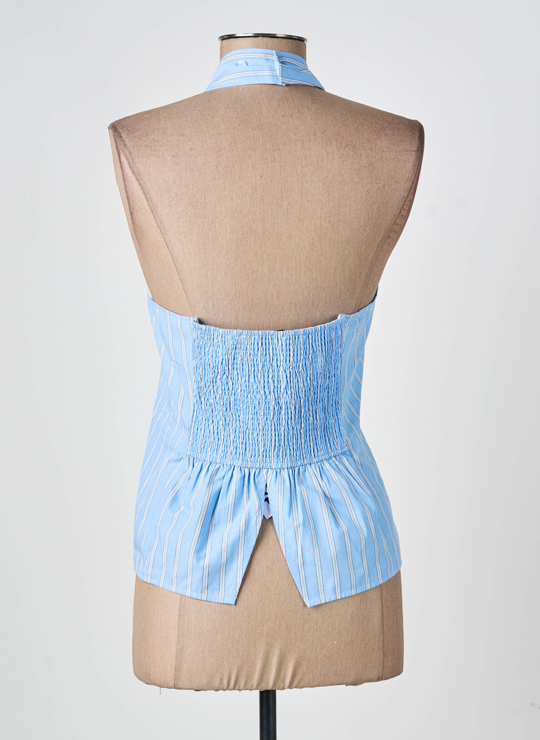 Top col carré fines bretelles bleu ESSENTIEL ANTWERP femme