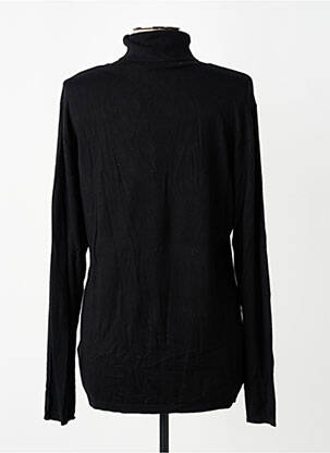 Pull col roulé stretch manches longues noir ICHI femme