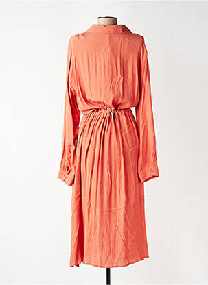 Robe longue manches longues manches longues orange GRACE & MILA femme