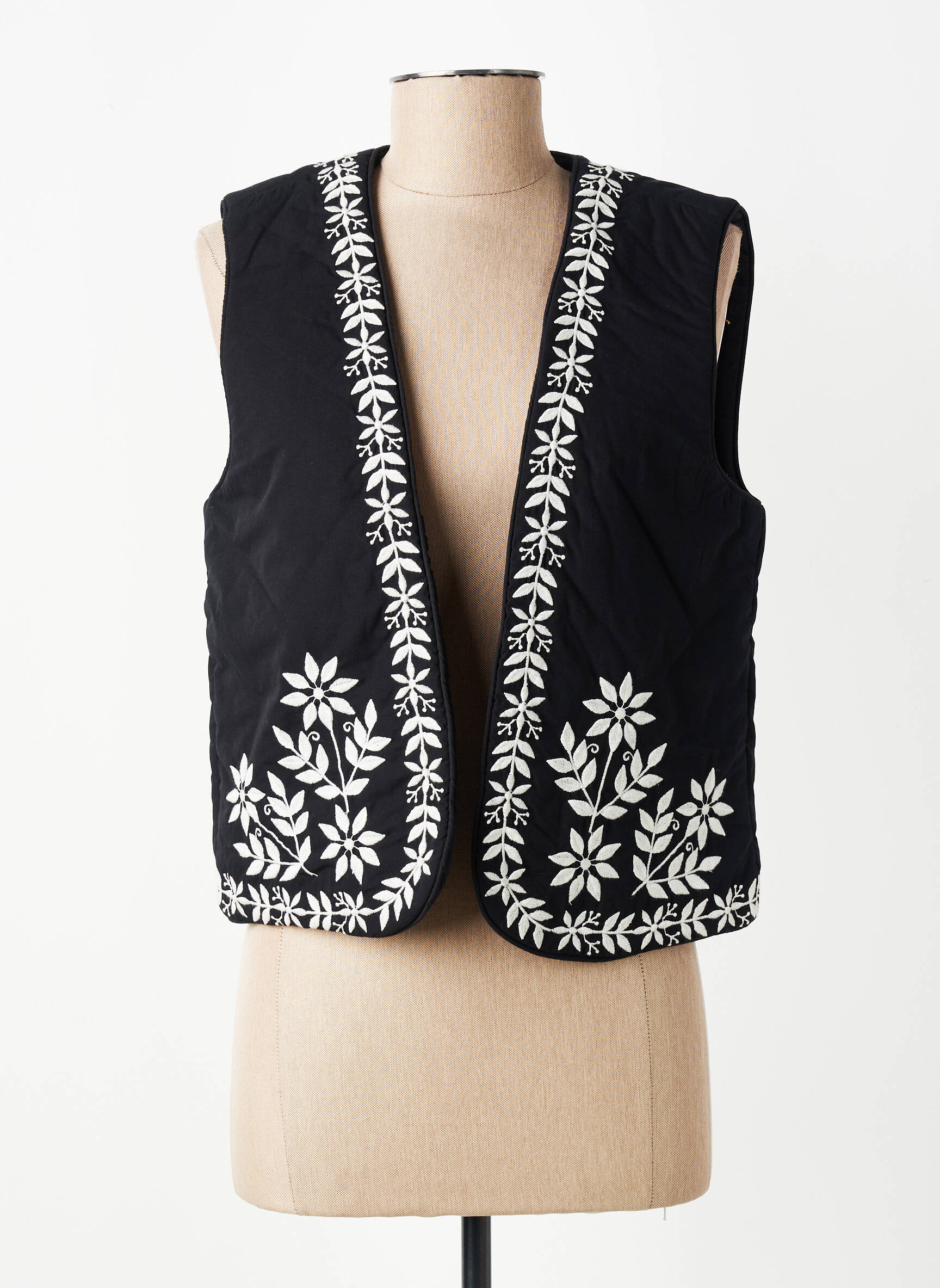 Gilet sans manche coupe droite noir VILA femme
