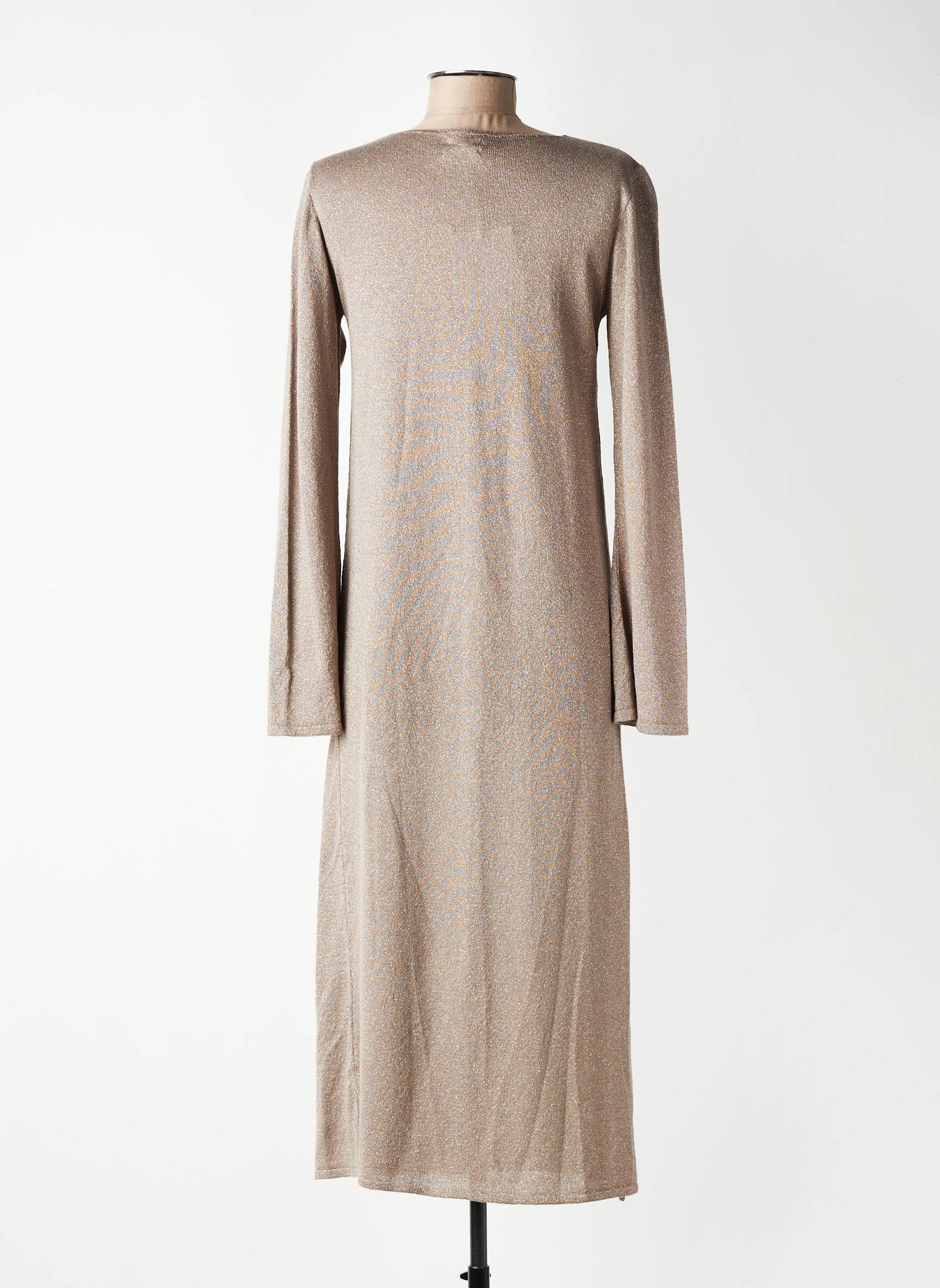 Robe longue manches longues manches longues or MUS & BOMBON femme