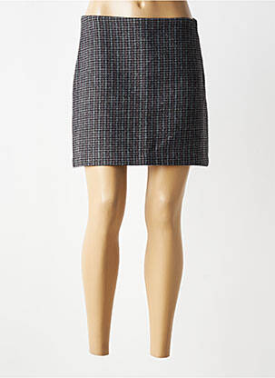 Jupe courte taille à pinces gris GRACE & MILA femme