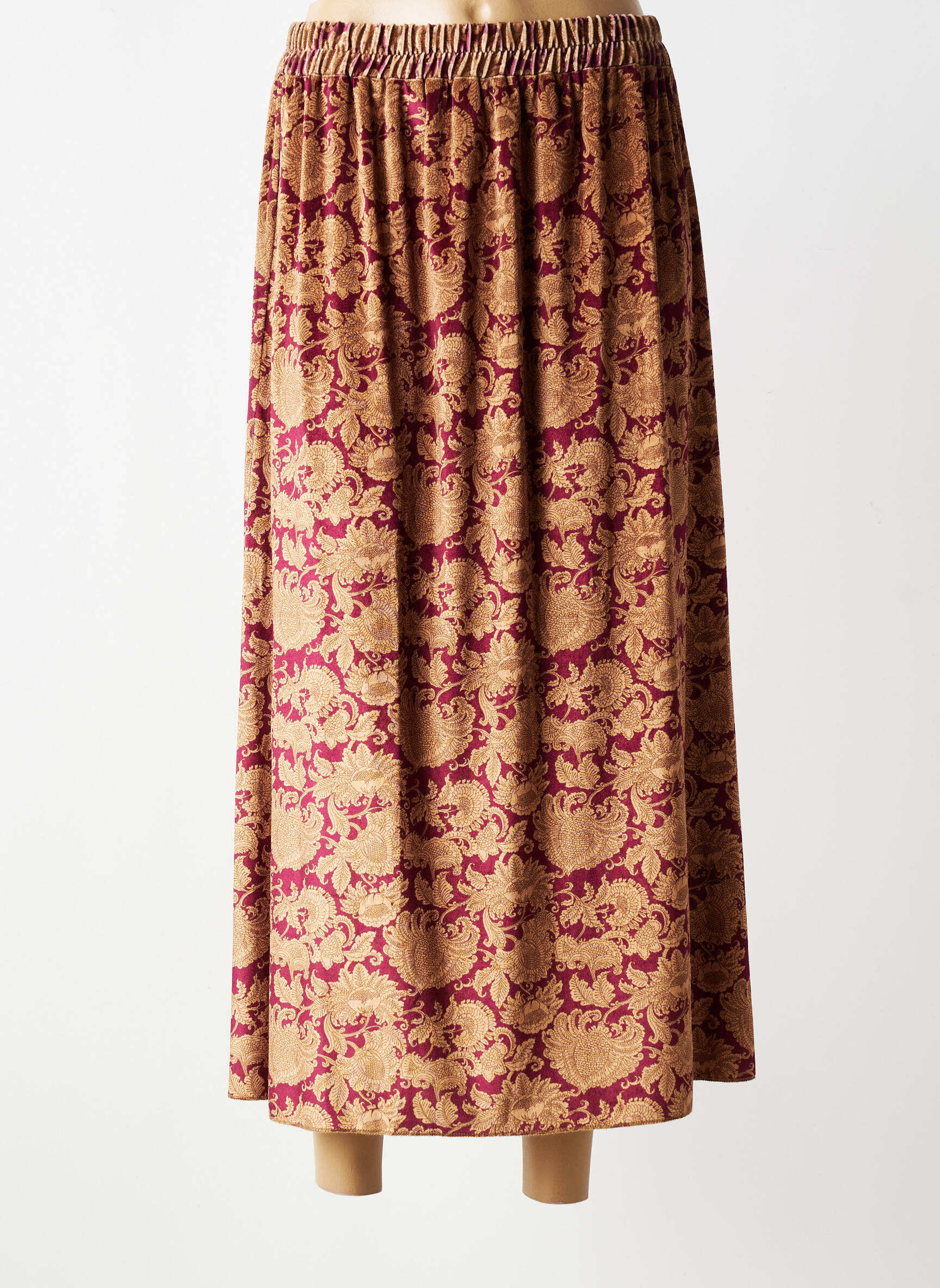 Jupe longue coupe fluide or HOD femme