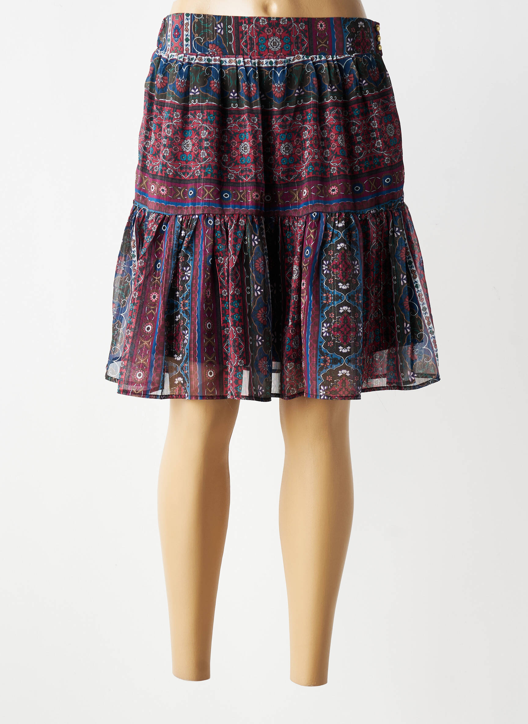 Jupe mi-longue taille normale rouge MOLLY BRACKEN femme