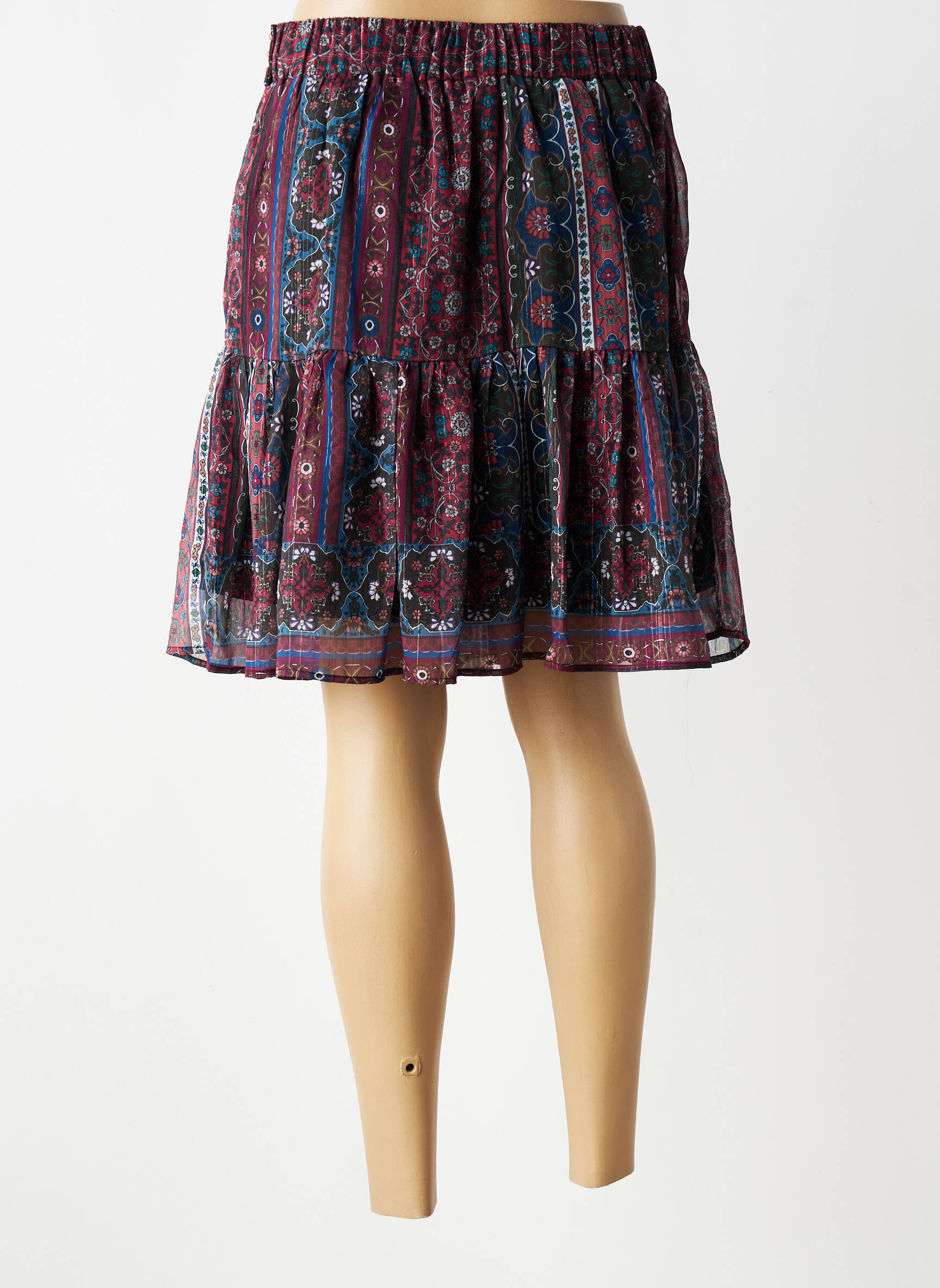 Jupe mi-longue taille normale rouge MOLLY BRACKEN femme