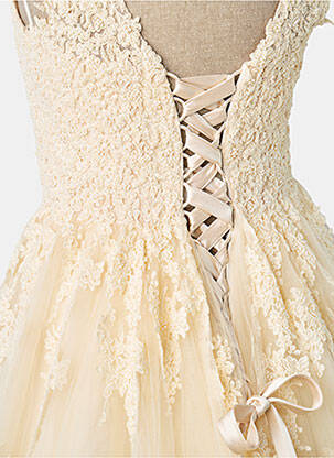 Robe de mariée sans manche sans manche beige PRONUPTIA femme