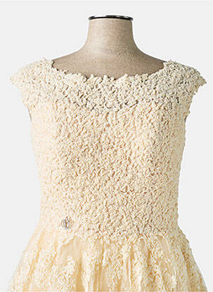 Robe de mariée sans manche sans manche beige PRONUPTIA femme