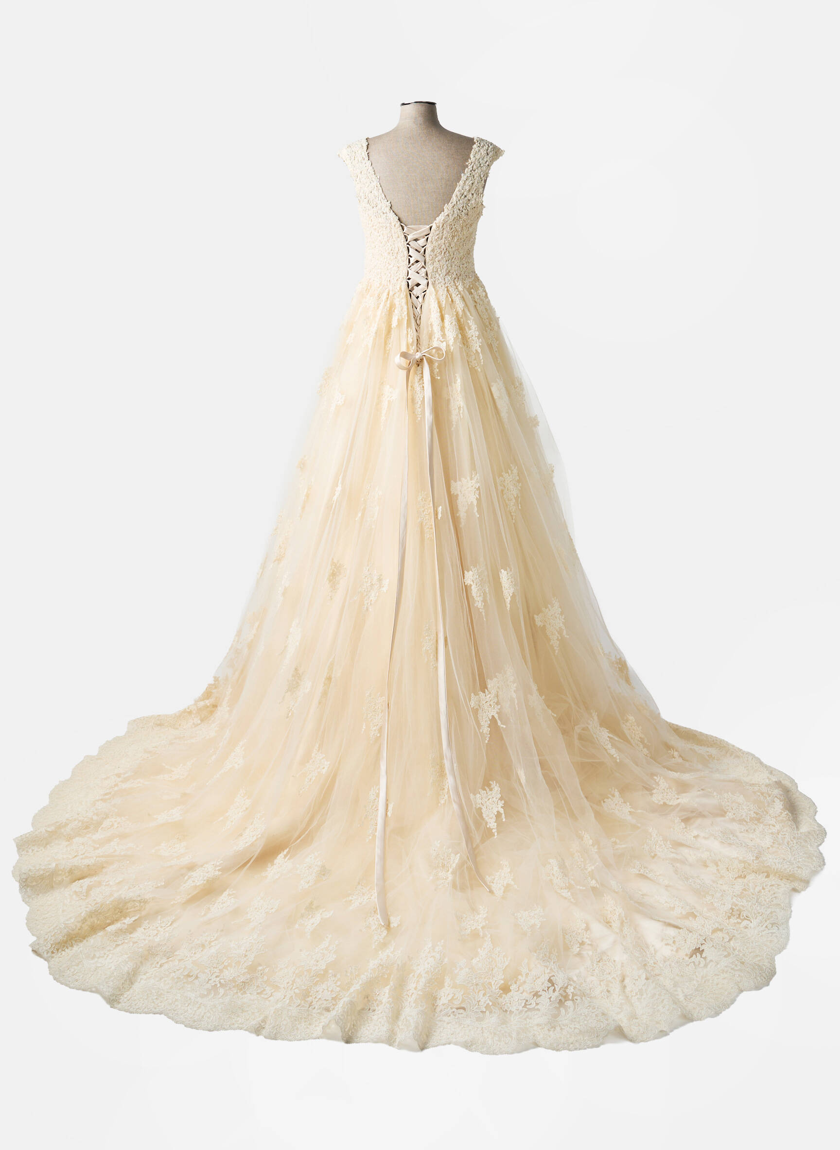 Robe de mariée sans manche sans manche beige PRONUPTIA femme