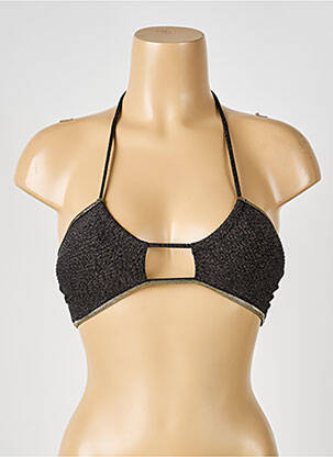 Haut de maillot de bain stretch haut soutien-gorge avec mousse de rembourrage amovible noir LA NOUVELLE femme