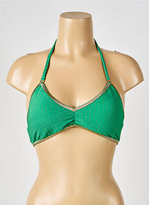 Haut de maillot de bain stretch haut soutien-gorge avec mousse de rembourrage amovible vert LA NOUVELLE femme