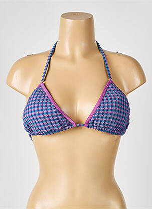 Haut de maillot de bain stretch haut soutien-gorge avec mousse de rembourrage amovible violet LA NOUVELLE femme