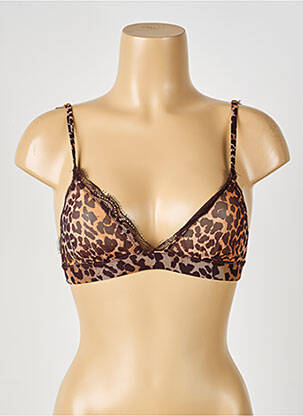 Soutien-gorge sans armature haut soutien-gorge emboitant marron LOVE STORIES femme