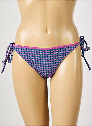 Bas de maillot de bain effet matière satinée bikini violet LA NOUVELLE femme