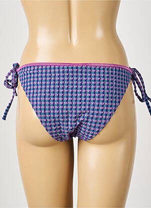 Bas de maillot de bain effet matière satinée bikini violet LA NOUVELLE femme