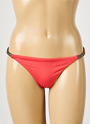 Bas de maillot de bain tissage satiné bikini orange BELIZA femme