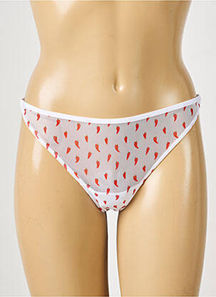Tanga stretch blanc LA NOUVELLE femme