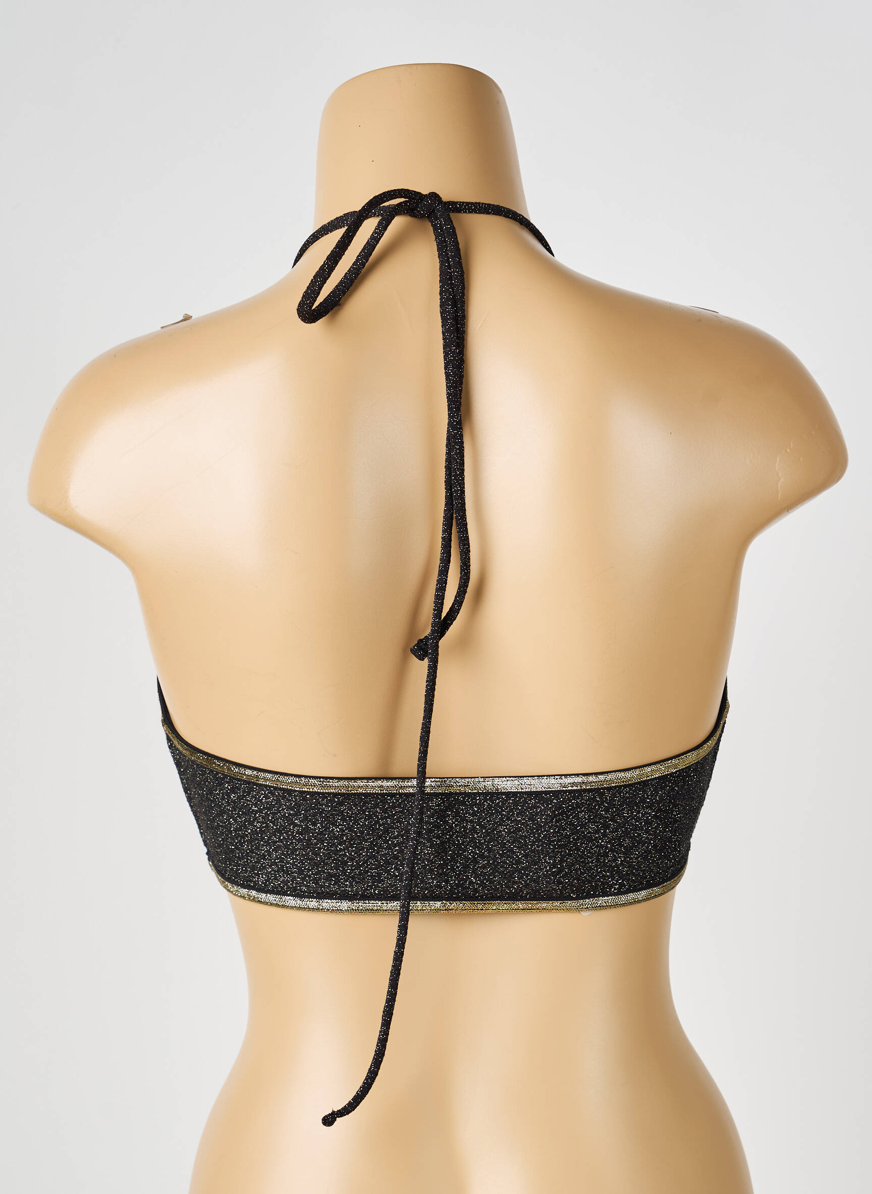 Haut de maillot de bain stretch haut soutien-gorge avec mousse de rembourrage amovible noir LA NOUVELLE femme