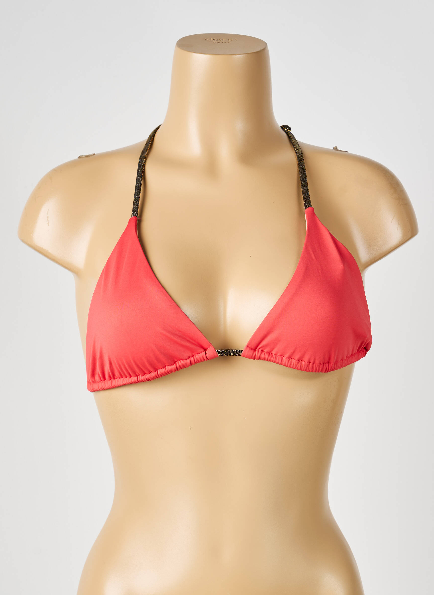 Haut de maillot de bain stretch haut soutien-gorge balconnet orange BELIZA femme