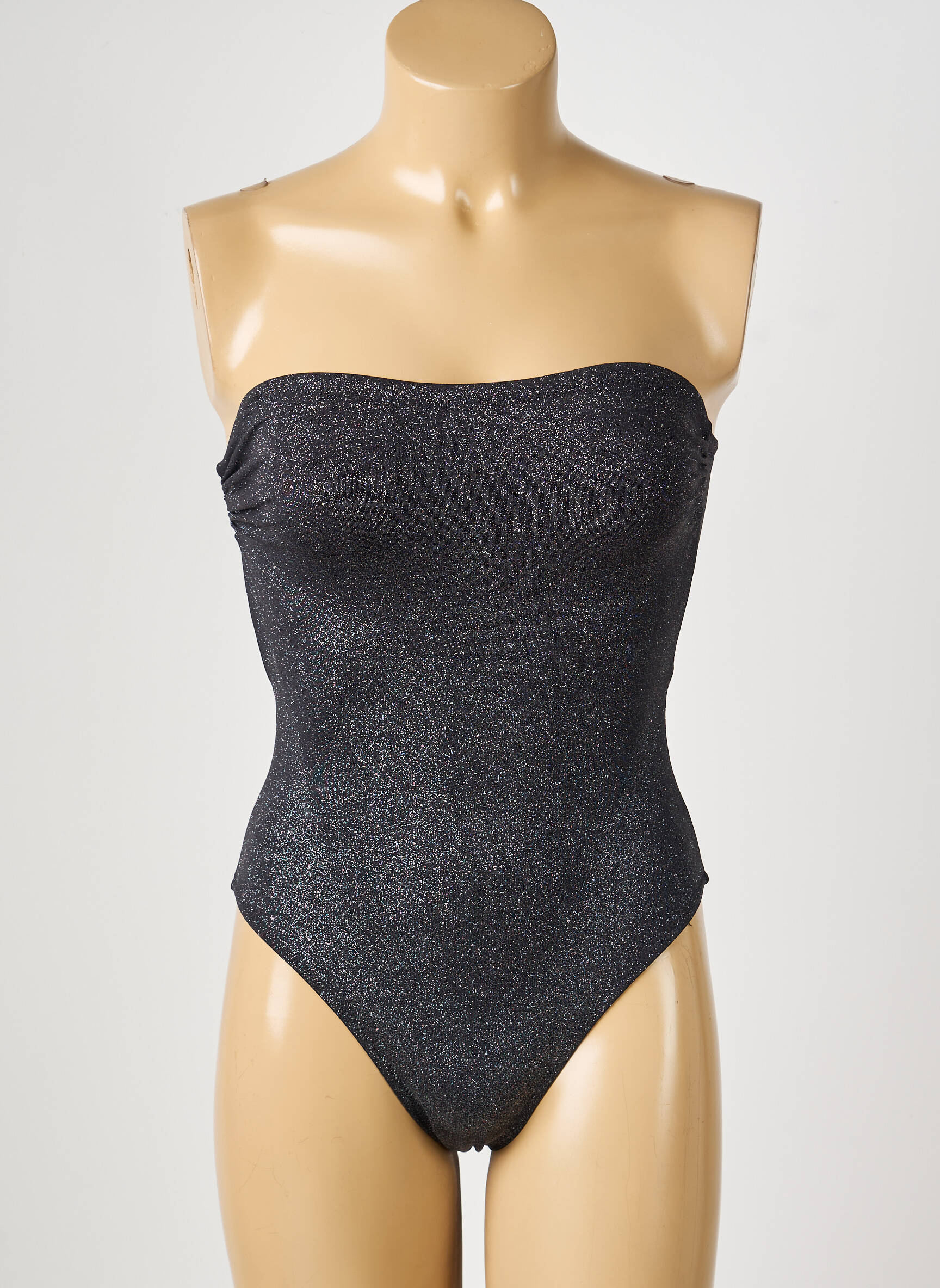 Maillot de bain 1 pièce haut bandeau haut bandeau argent BELIZA femme