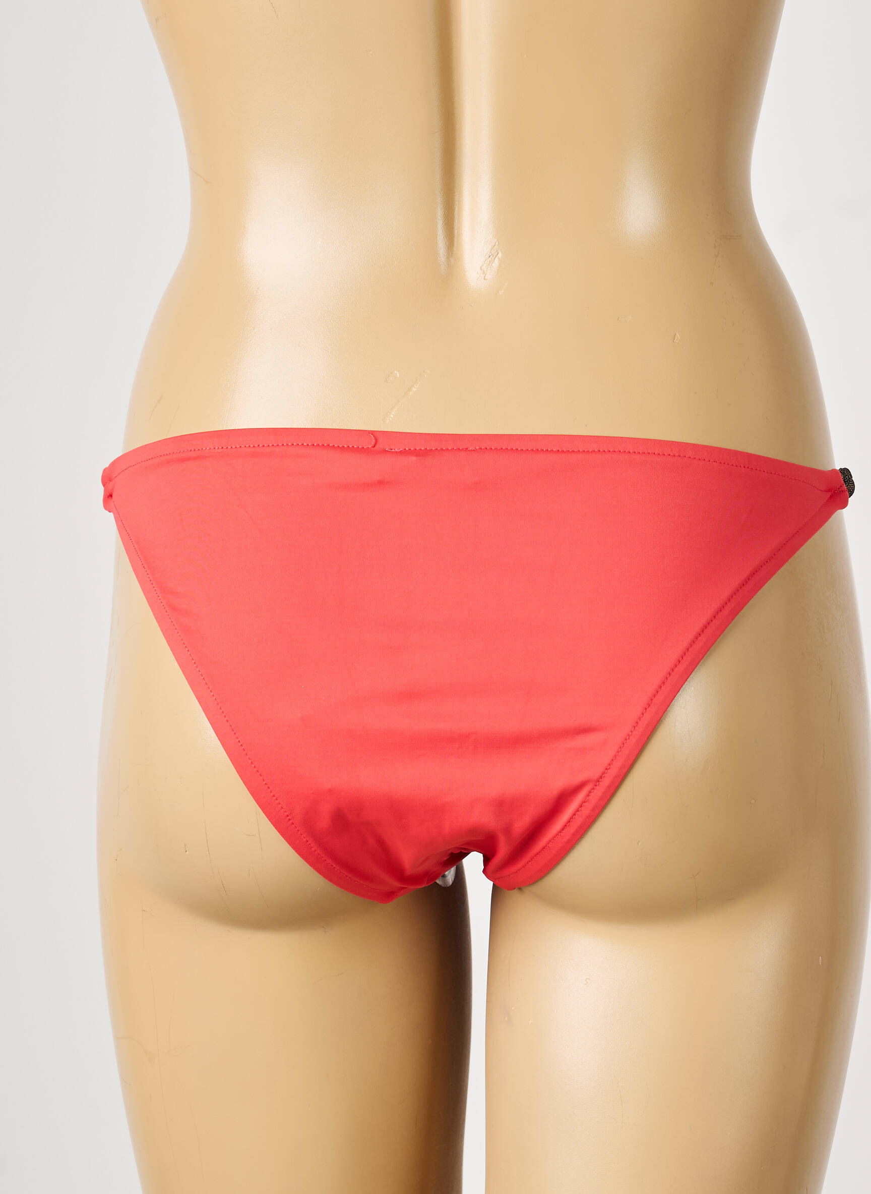 Bas de maillot de bain tissage satiné bikini orange BELIZA femme