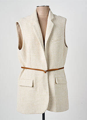 Gilet sans manche poches beige VANESSA BRUNO femme