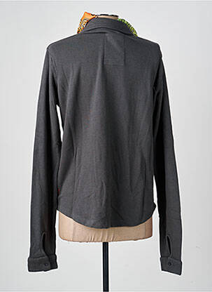 Chemisier coupe cintrée manches longues noir ONE TEE femme