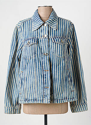 Veste casual poignets boutonnés avec fente bleu GANNI femme