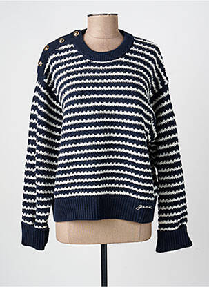 Pull stretch manches longues bleu GANNI femme