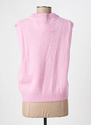 Pull stretch sans manche rose GANNI femme