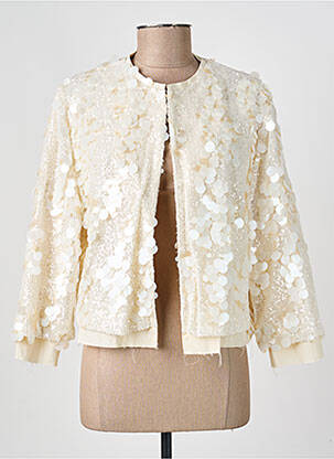 Veste chic col rond beige PHISIQUE DU ROLE femme