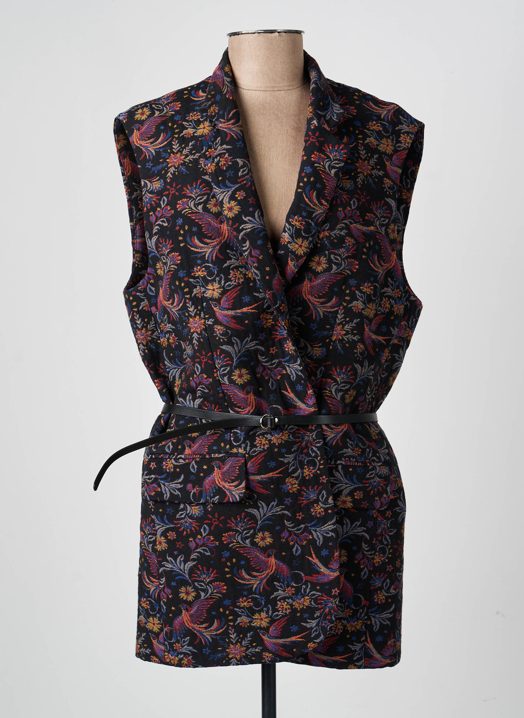 Gilet sans manche poches noir VANESSA BRUNO femme