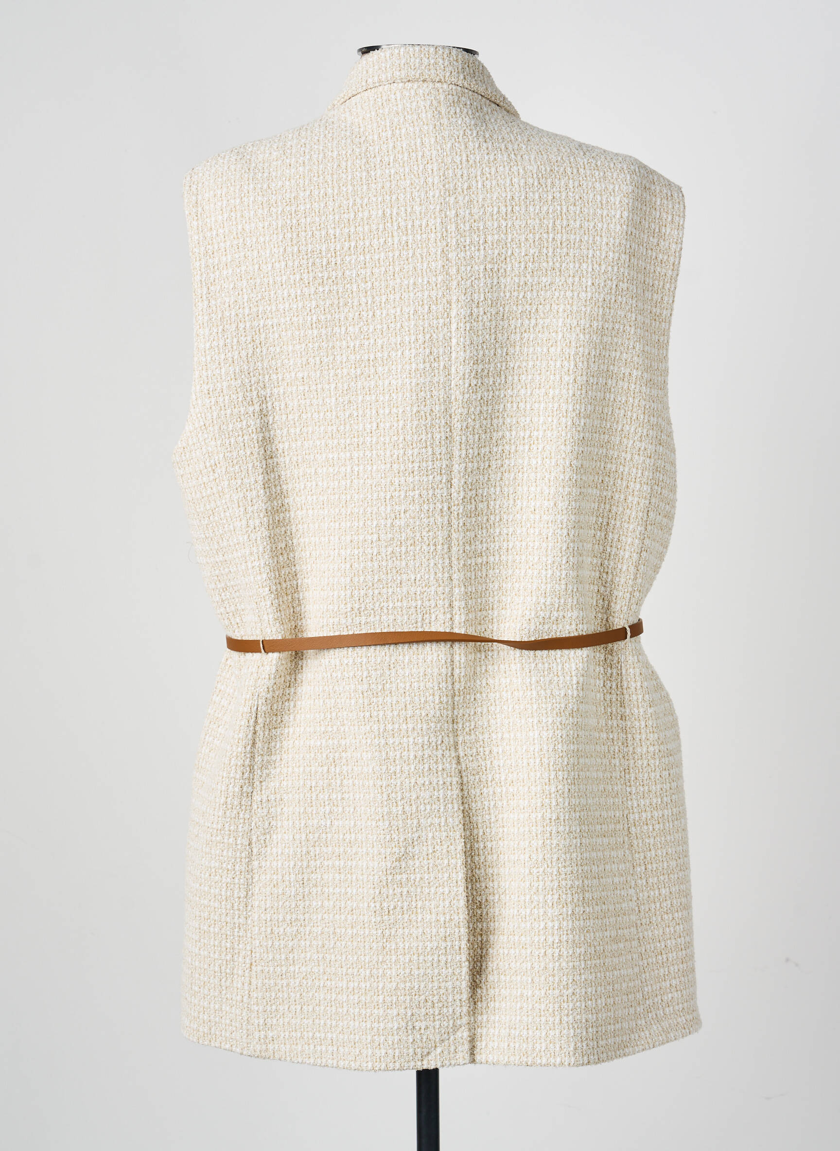 Gilet sans manche poches beige VANESSA BRUNO femme