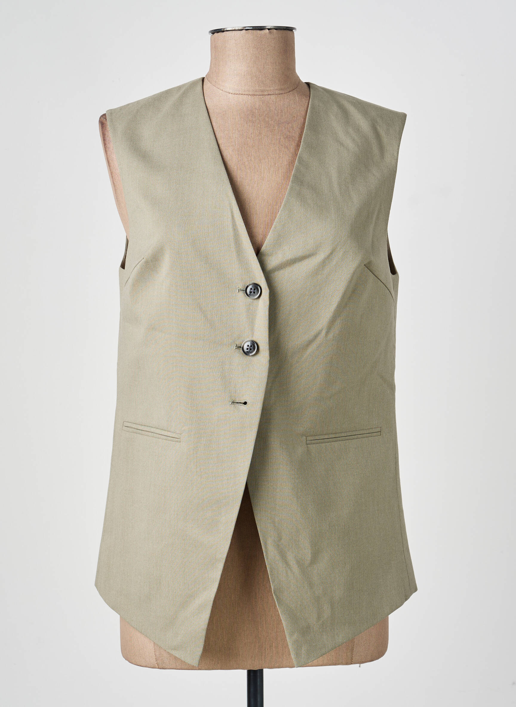 Gilet sans manche poches vert SAMSOE & SAMSOE femme